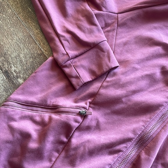 Fabletics dark rouge full zip Sammy Hooded Jacket | size large - Picture 7 of 8